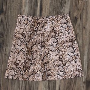 reformation snake print skirt